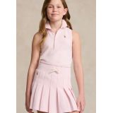 Girls 7-16 Cotton Mesh Sleeveless Polo Shirt