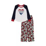 Girls 7-16 Heart Flag Pajama Set