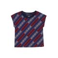 Girls 7-16 Dolman Sleeve Repetitive Logo T-Shirt