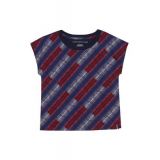 Girls 7-16 Dolman Sleeve Repetitive Logo T-Shirt
