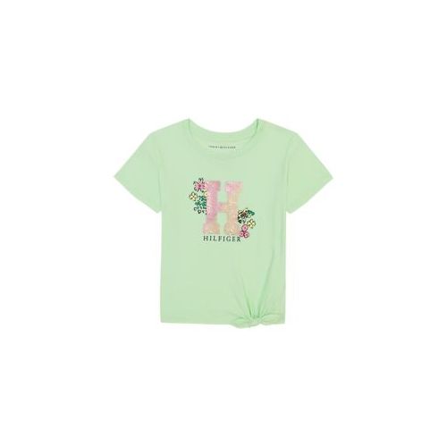 타미힐피거 Girls 7-16 Short Sleeve Sequin H Graphic T-Shirt