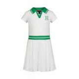 Girls 7-16 Ribbed Trim Polo Dress