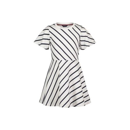 타미힐피거 Girls 7-16 Diagonal Striped Fit-and-Flare Dress