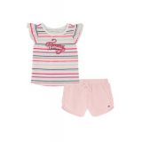 Girls 7-16 Shorts and Graphic Top Set
