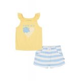 Girls 4-6x Graphic Tank Top and Striped Shorts Set