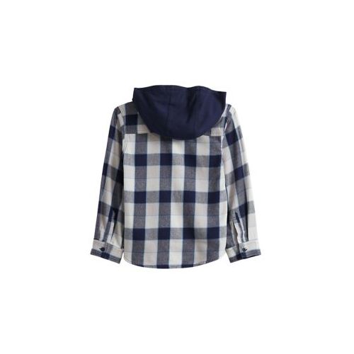 리바이스 Boys 4-7 Flannel Hooded Button Up Shirt