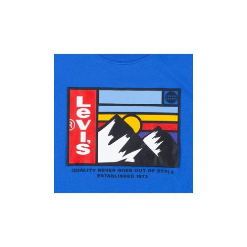 리바이스 Boys 8-20 Short Sleeve Mountain Logo Graphic T-Shirt