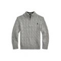 Boys 2-7 Cable Knit Cotton 1/4 Zip Sweater