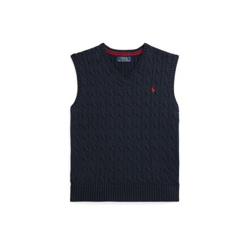 폴로 랄프로렌 Bpys 2-7 Cable Knit Cotton Sweater Vest