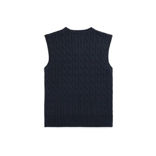 폴로 랄프로렌 Bpys 2-7 Cable Knit Cotton Sweater Vest