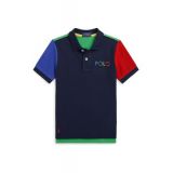 Boys 2-7 Color Blocked Ombre Logo Mesh Polo Shirt