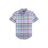 Boys 8-20 Plaid Cotton Oxford Short-Sleeve Shirt