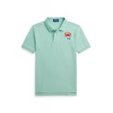 Boys 8-20 Crab Embroidered Cotton Mesh Polo Shirt