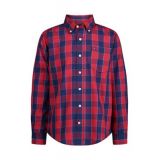 Boys 8-20 Long Sleeve Checker Plain Weave Plaid Shirt