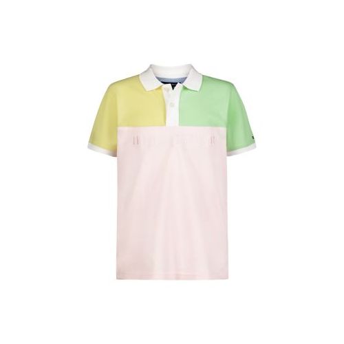 타미힐피거 Boys 8-20 Split Color Blocked Knit Polo Shirt