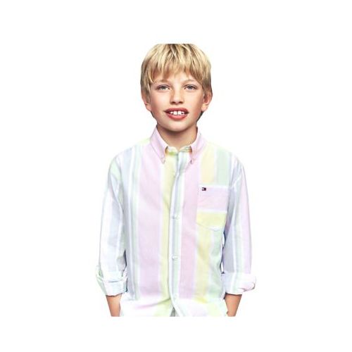 타미힐피거 Boys 8-20 Prep Stripe Woven Button Down Shirt