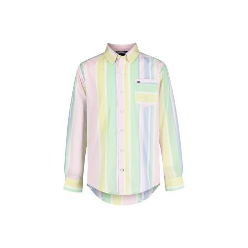 타미힐피거 Boys 8-20 Prep Stripe Woven Button Down Shirt