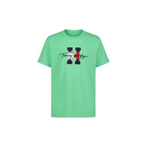 타미힐피거 Boys 4-7 Short Sleeve Script Logo Graphic T-Shirt