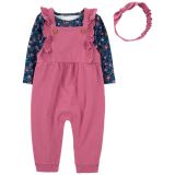 Carters 3-Piece Tee & Coverall Set