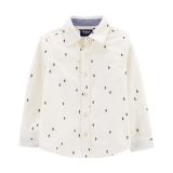 Carters Penguin Print Soft Corduroy Button-Front Shirt