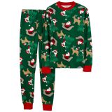 Carters 2-Piece Adult Santa 100% Snug Fit Cotton PJs