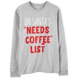 Carters Santas Need Coffee List Adult Tee