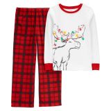 Carters 2-Piece Reindeer Cotton & Fleece PJs