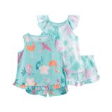 Carters 4-Piece Tropical Loose Fit Poly PJs