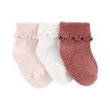 Carters 3-Pack Roll Cuff Booties