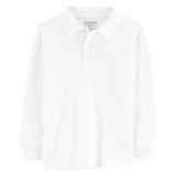 Carters Long Sleeve Pique Cotton Uniform Polo
