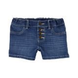 Carters Button-Front Denim Shorts