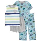 Carters 4-Piece Sports Loose Fit Poly PJs