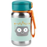 Carters Spark Style Stainless Steel Straw Bottle - Robot