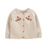 Carters Embroidered Floral Cardigan