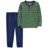 Carters 2-Piece Henley Tee & Pull-On Pants