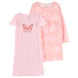 Carters 2-Pack Butterfly Nightgowns