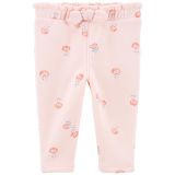 Carters Fleece Floral Pull-On Pants