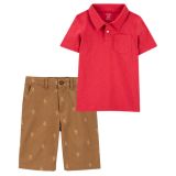 Carters 2-Piece Polo Shirt & Short Set
