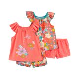 Carters Toddler 4-Piece Flower Power Loose Fit Poly PJs