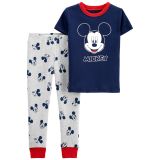 Carters Toddler 2-Piece Mickey Mouse 100% Snug Fit Cotton PJs
