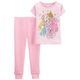 Carters Toddler 2-Piece Disney Princess 100% Snug Fit Cotton PJs