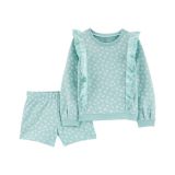 Carters Kid 2-Piece Floral Sweater & Short Set