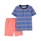 Carters Toddler 2-Piece Striped Jersey Tee & Short Set