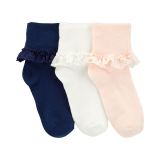 Carters Kid 3-Pack Lace Cuff Socks