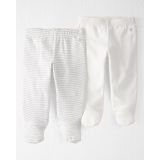 Carters 2-Pack Organic Cotton Rib Footed Pants