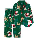 Carters Toddler 2-Piece Santa Coat-Style PJs