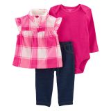 Carters Baby 3-Piece Fleece Little Vest Set