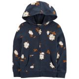 Carters Kid Floral Print Fleece Zip Jacket