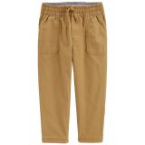 Carters Toddler Tapered Relaxed Jersey-Lined Stretch Canvas Chinos