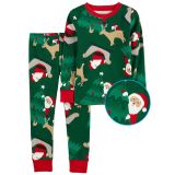 Carters Toddler 2-Piece Santa 100% Snug Fit Cotton PJs